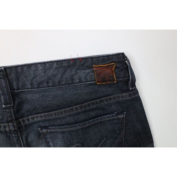 Vtg Y2K Express X2 Womens 8R Faded Stella Full Leg Flared Stretch Denim Jeans - Picture 13 of 13